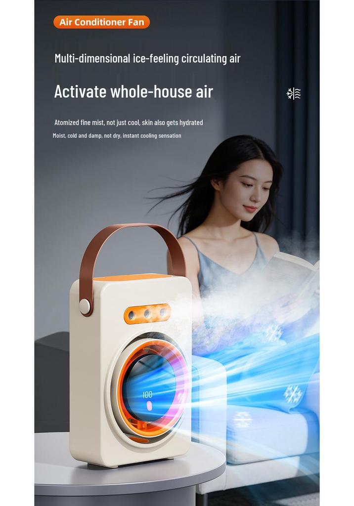 New USB Mini Desktop Fan: Multifunctional Sprayer, Humidifier & Light