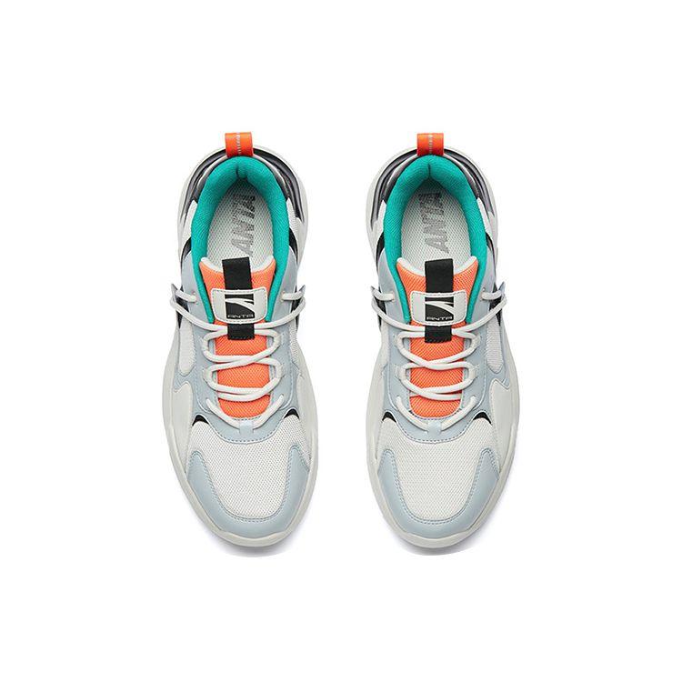 Anta Lifestyle Series Wear-Resistant Non-Slip Low-Top Dad Shoes Men Sneaker Fog-Gray 91938863-4
