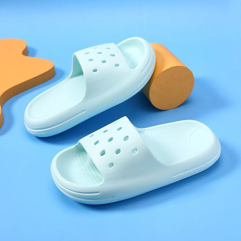 Удобные мультяшные детские тапочки для лета, домашние, надеваемые, мягкие ЭВА-тапочки