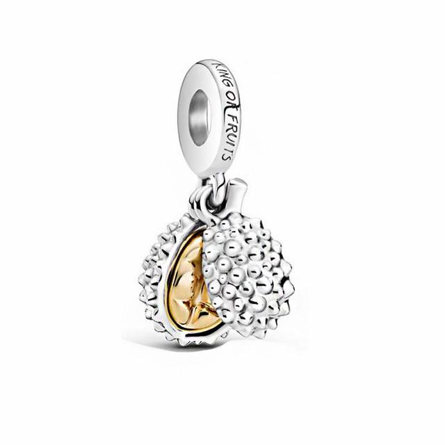 925 Sterling Silver Green Series Flower Tree Apple Pendant Diy Fine Beads Fit Original Fashion Charms Bracelet Women Jewelry