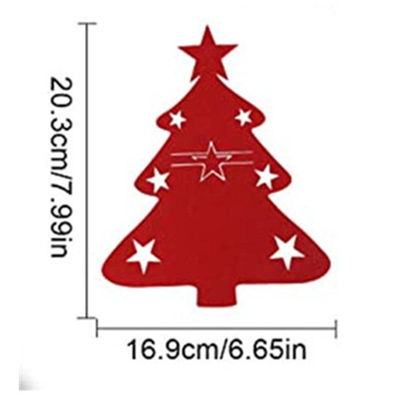 Christmas Knife Fork Party Felt Decor Dining Kitchen Tableware Mat