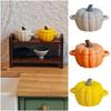 1/6 1/12 Doll Mini Pumpkin Soup Pot Alloy Dollhouse Halloween Decoration  Festival Supplies