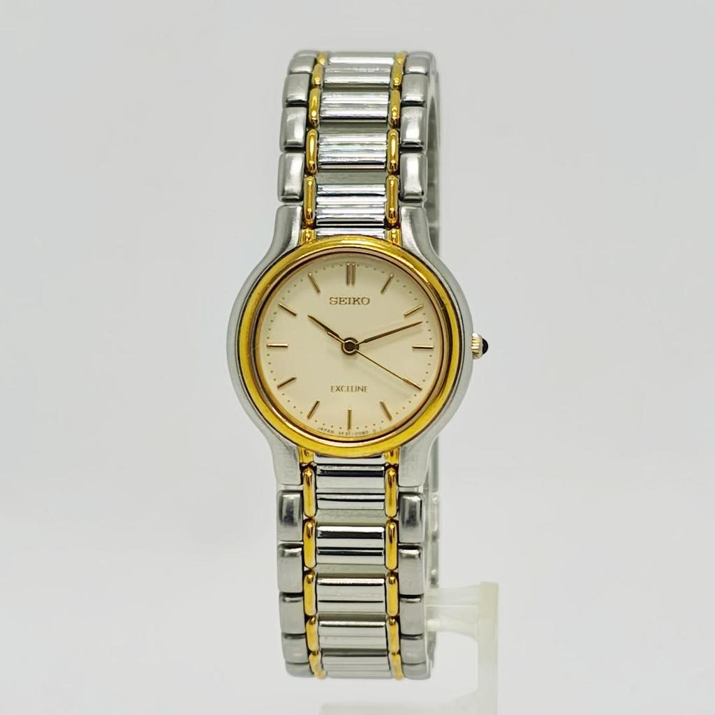 [USED] 483 Free Shipping Working SEIKO EXCELINE Wristwatch (Quartz)
