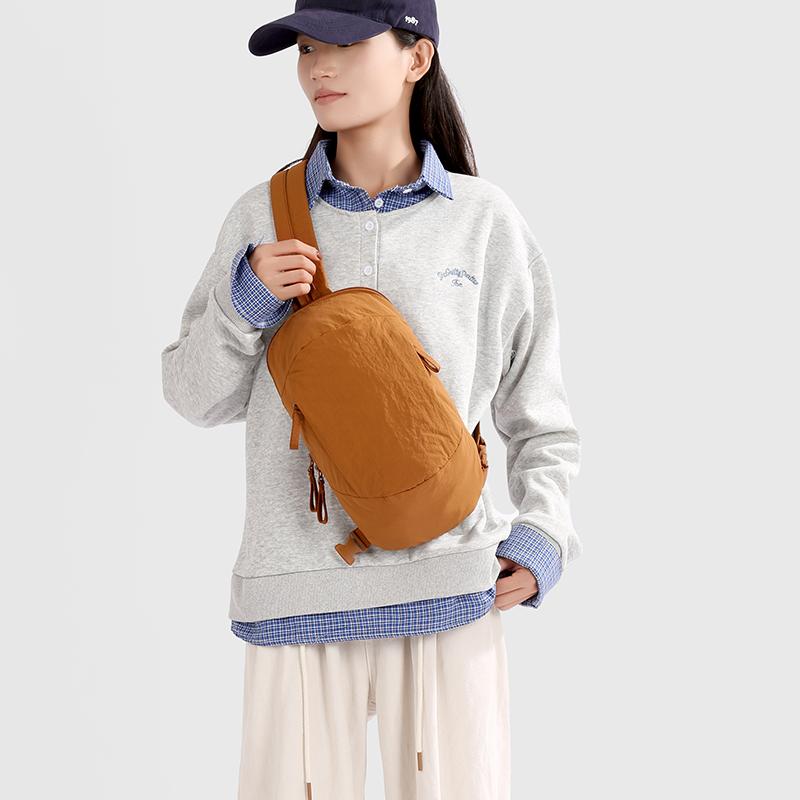 Сумка через плечо Спортивная нагрудная сумка для улицы Большой вместимости Однотонная сумка на плечо