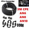 3M AN10/AN8/AN6 CPE Oil Fuel Fittings Hose End 0+45+90+180 Degree Oil Adaptor Kit AN6 Braided Oil Fuel Hose Line With Clamps