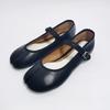 Модные балетки IPPEUM с раздельным носком для женщин, туфли-лодочки Мэри Джейн, большие размеры 44, кожаные балетки
