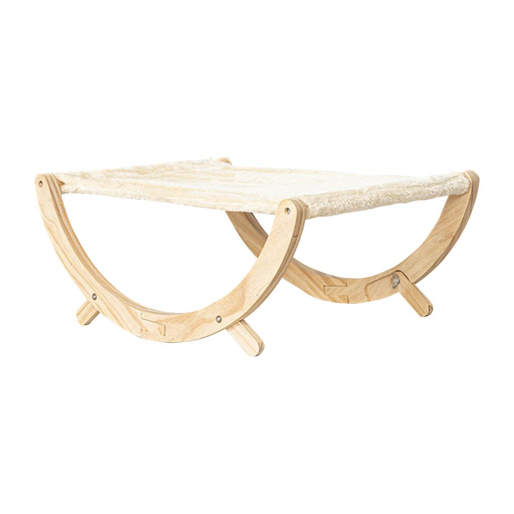 Деревянный гамак для кошек Деревянная кровать-качели для кошек Складная съемная кровать для домашних животных для кошек собак питомцев Плюшевый