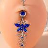 Multi-Color Butterfly Belly Button Ring - Personalized Fashion Piercing Jewelry