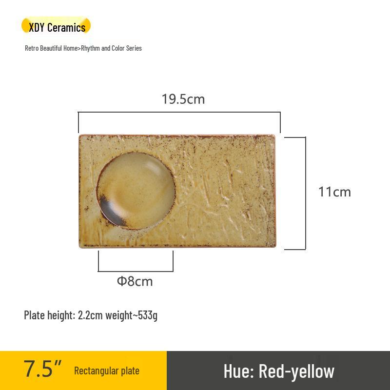 Японская минималистичная керамическая тарелка для суши и пельменей - Изысканный подглазурный дизайн