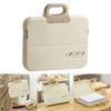 A4 File Storage Box with Handle Document Organizer Box Plastic File Box File Document Bag for Document Organization