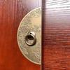 Chinese Antique Copper Cabinet Handle Shoees Wardrobe Door Brass Retro Furniture Knob Engraved Round Handles Door Decoration