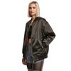 Veste Bomber En Satin Femme Urban Classics Oversized - Noir - M