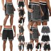 Men's Fitness Sports Shorts With Adjustable Waist And Hidden Zipper Pockets
