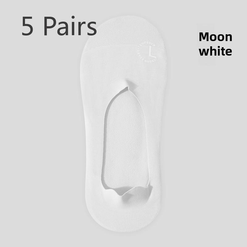 5 пар летних носков-лодочек, тонкие, дышащие, нескользящие, с невидимыми носками, женские носки с неглубоким носком
