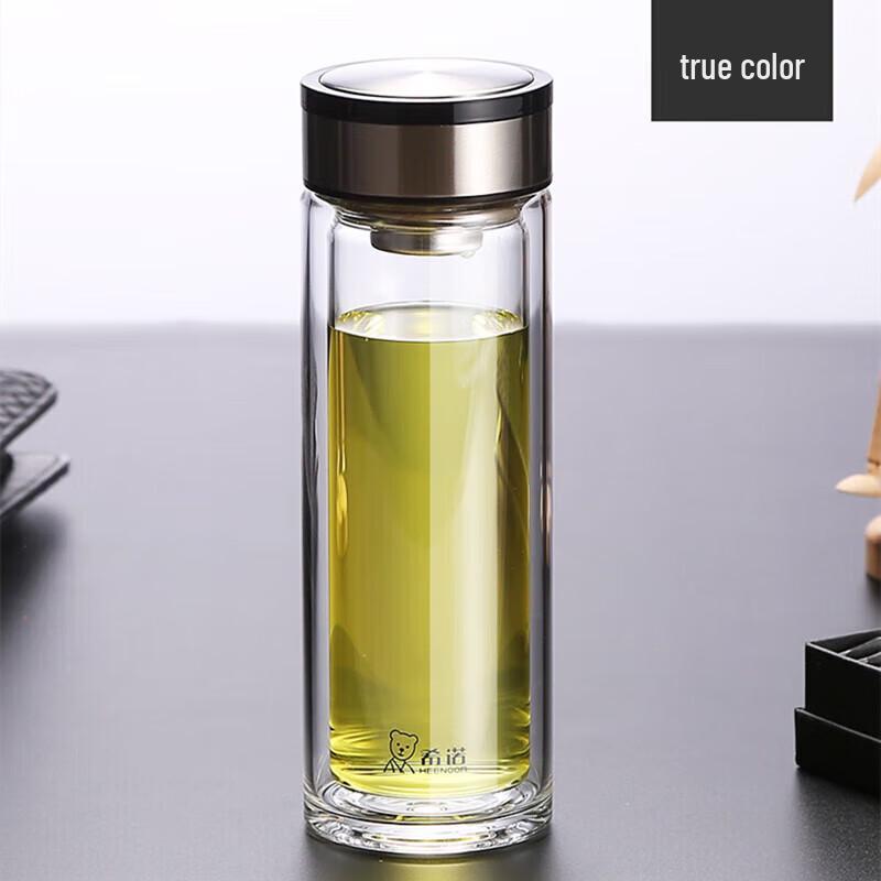 Heenoor Portable Double-Wall Glass Tea Tumbler