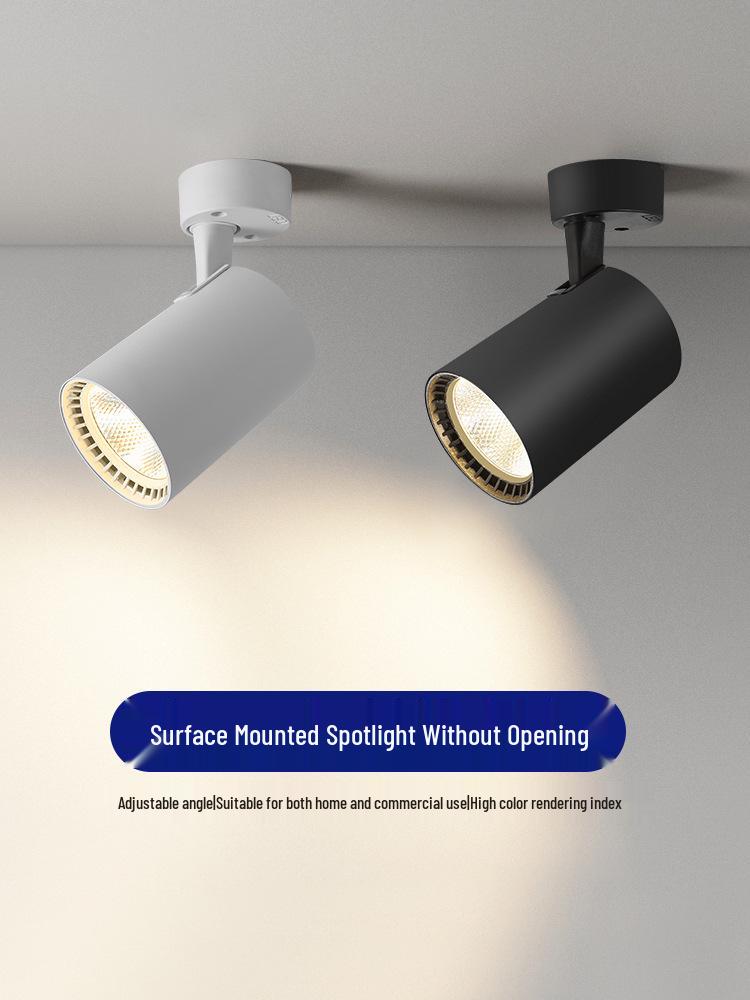 Adjustable Angle Surface Mounted Spotlight - Compact Ceiling Downlight