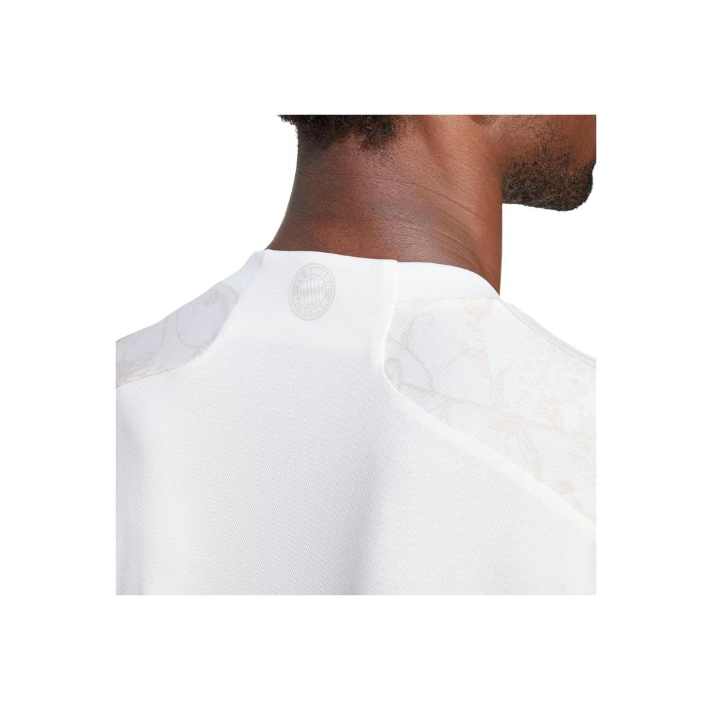 Adidas ФК Бавария 23/24 Третий трикотаж с цветочным принтом и круглым вырезом, с короткими рукавами, мужские топы Han-Jade-White HR3725