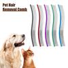 Pet Deshedding Comb Stainless Steel Curved Dog Grooming Comb Pet Hair Removal Brush for Long Haired Dogs Cats