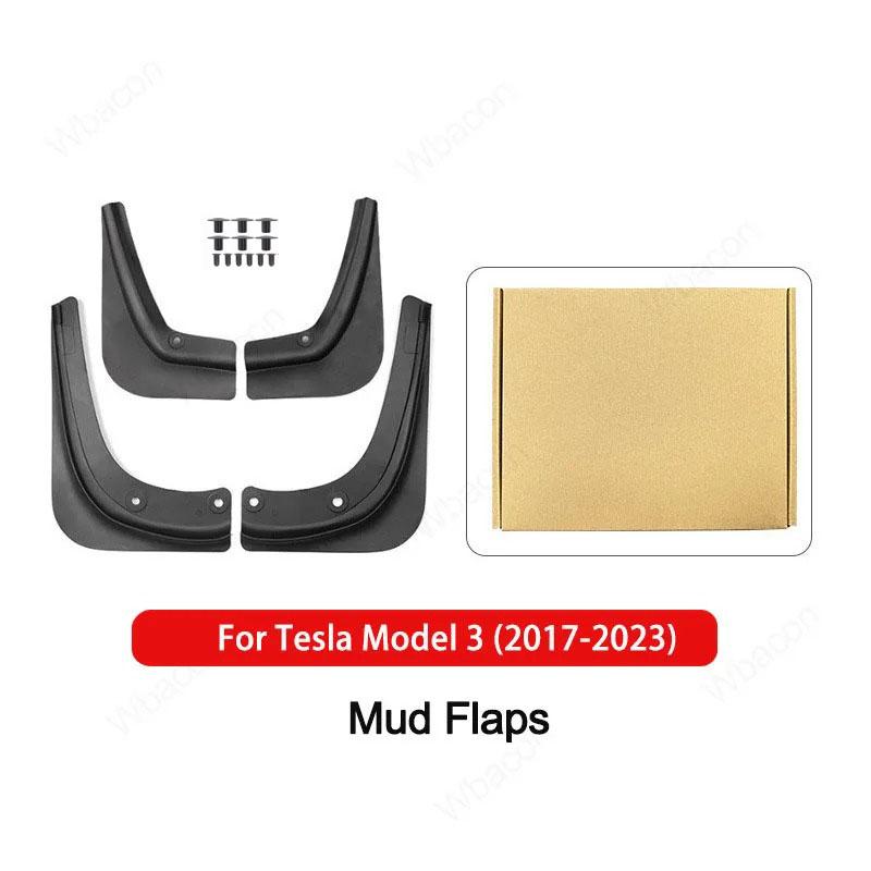 Soft Mud Flaps For Tesla Model Y 3 Highland Accessories TPE Mudguards Original Design Fender Anti-Snow Anti-Sand Guard Protector