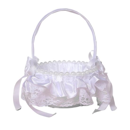 Декоративная корзина с цветами Привлекательная романтическая свадебная корзина с цветами для девочек Свадебные принадлежности