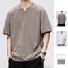 Short-sleeved Men's T-shirt Summer Chinese Style Cotton and Linen Clothes Fashion Simple T-shirt