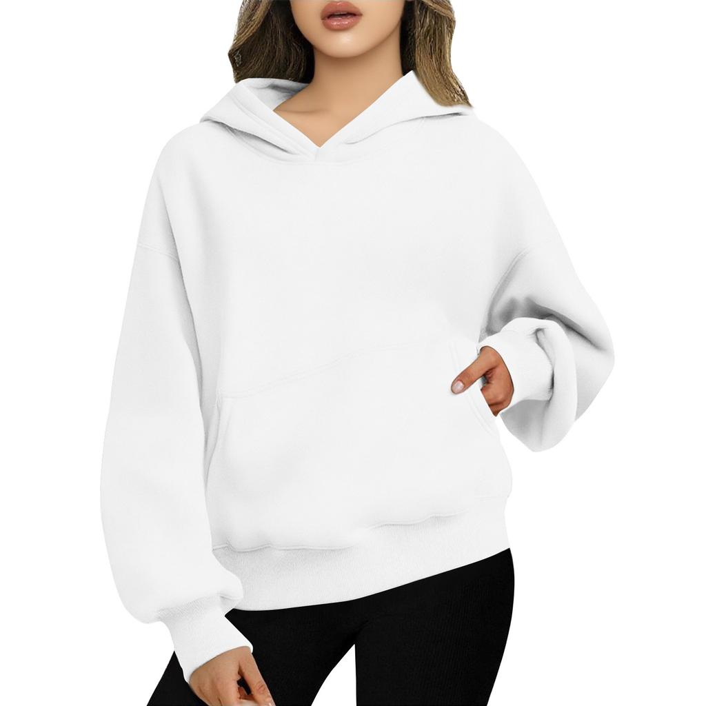 Women's Oversized Hoodies Fleece Sweatshirts Fashion Pullovers Winter Clothing