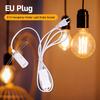 Eu Plug E14 Hanglamp Holder Light Bulbs Socket With Switch Wire 1.55M Power Cord Cable For Pendant Fixture Hang Lamp