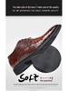 2024 Men's Crocodile Pattern Leather Shoes - Business & Casual, British Korean Style, Large Size, Pointed Toe