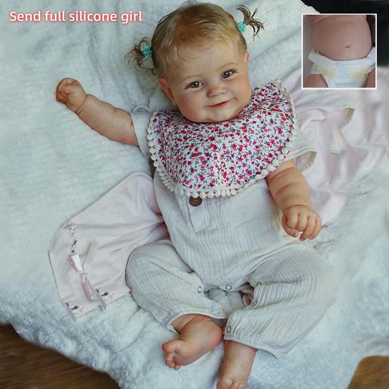 Большой размер, 60 см, тканевое тело, кукла Мэдди, 50 см, полностью виниловое тело, кукла для новорожденных, ручная работа, изысканная цветная роспись, 3D-моделирование кожи, детские куклы для детей