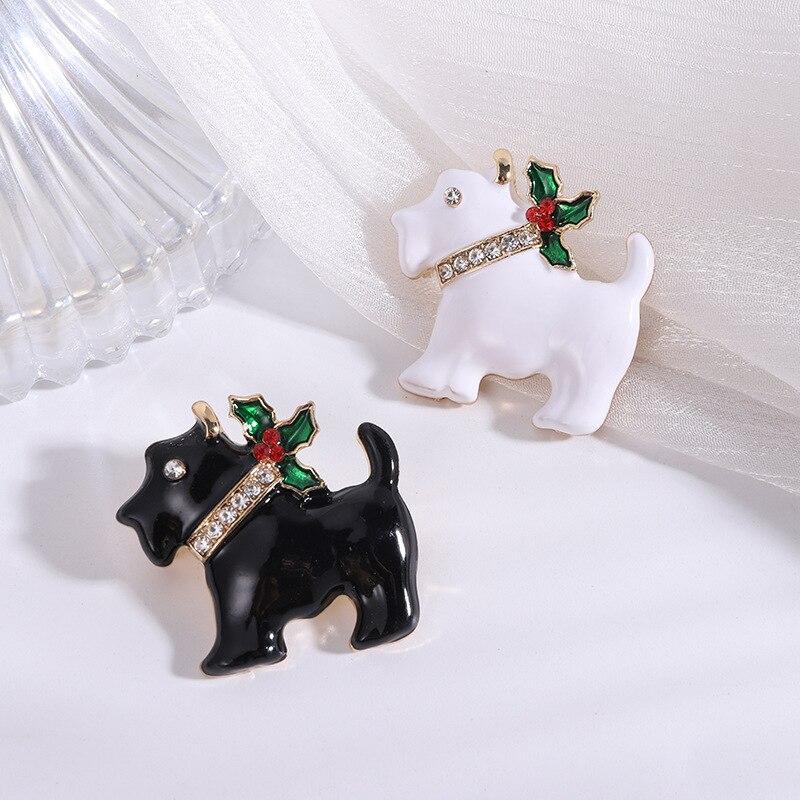 Blucome Простая модная рождественская брошь для собаки, сплав, капающее масло, булавка для ошейника с темпераментом животного