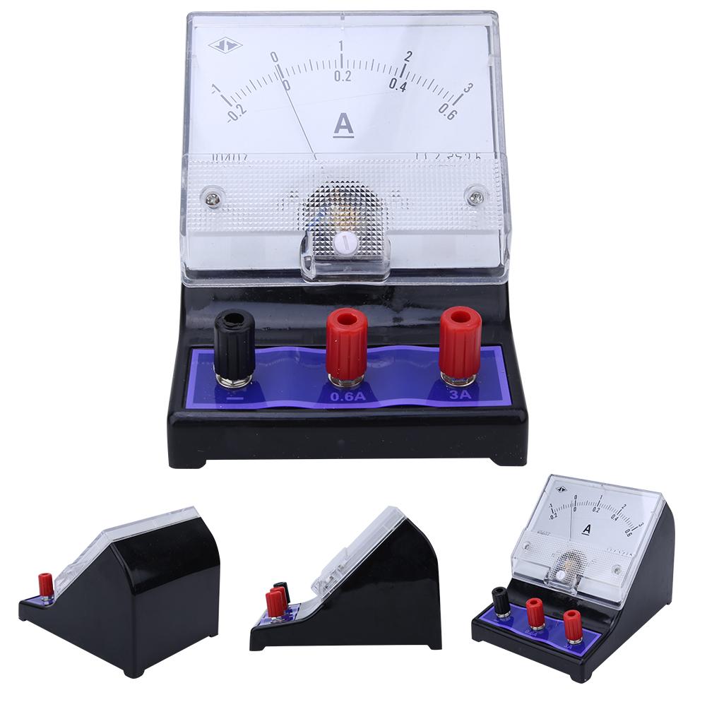 DC Current Measuring Gauge Physical Educational Experimental Current Meter 0~0.6A 0~3A 2.5 Accuracy