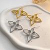 European and American Pentagram Woven Knot Starfish Personalized Creative Design Fashionable Needle Earrings