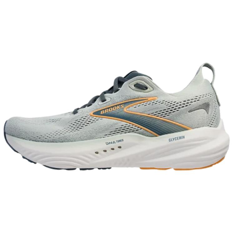 Brooks Glycerin 22 Мягкие Удобные Поддерживающие Сбалансированные Беговые Кроссовки Мужская Спортивная Обувь Серый Белый 110445-1D-415