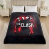 The Clash Print Flannel Blanket Cozy Lightweight Plush Throw Blanket For Bed Sofa Household Use