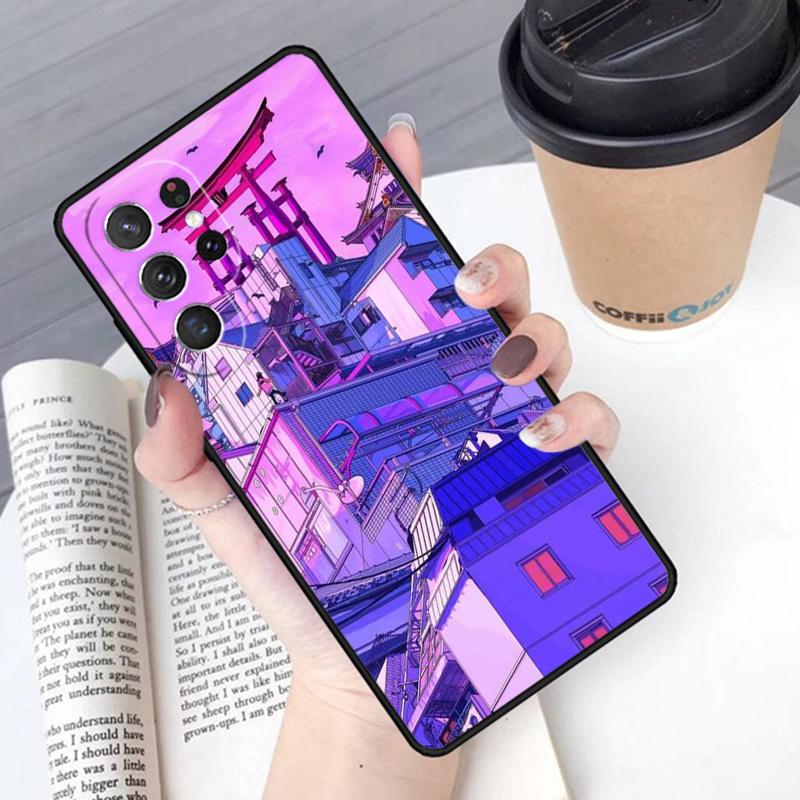 Art Pixel Aesthetic phone case Cover For Samsung Galaxy S24 S25 Ultra S21 S22 Ultra S10E Note 10 Plus Note 20 FE S23