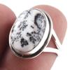 Natural Dendrite Opal Gemstone Handmade 925 Sterling Silver Gift Ring S.6 A5o78