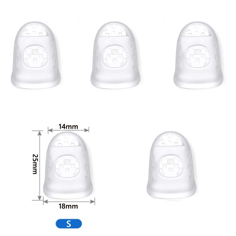 5/10PCS Silicone Finger Sleeve Playing Piano Thimble Hollow Breathable Anti-slip Needle DIY Crafts Sewing Accessories