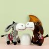 Fluffy Donkey Plush Keychain Soft Donkey Plush Toy Mini Donkey Stuffered Dolls  Female Lady Girl