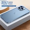 Metal Frame Phone Case For iPhone 11 12 13 14 Pro Max  Aluminum Alloy Full Lens Protection Cover For iPhone 13 Mini Plating Metal Back Case