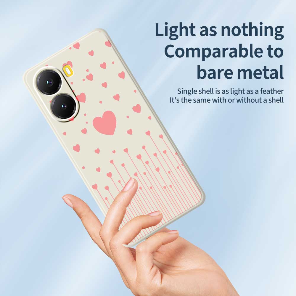 For Xiaomi Redmi Turbo 4 5G/Poco X7 Pro 5G Case Pink Love Pattern Printing Straight Edge TPU Phone Back Cover