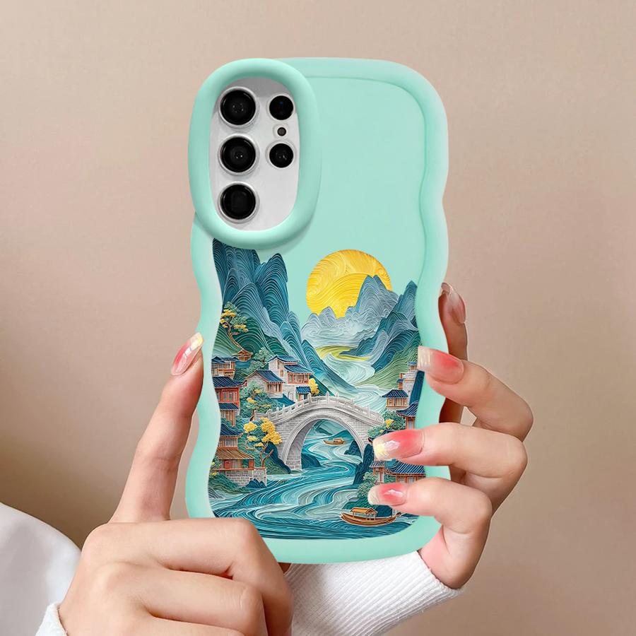 Mountain Art Soft Phone Cover Case for Samsung Galaxy S24 S21 S23 Plus S25 S20 FE A26 A25 S22 Ultra A34 A24 A36 A55 A54 A35