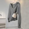 Women's Loose-Fit Hooded Zip Sweater