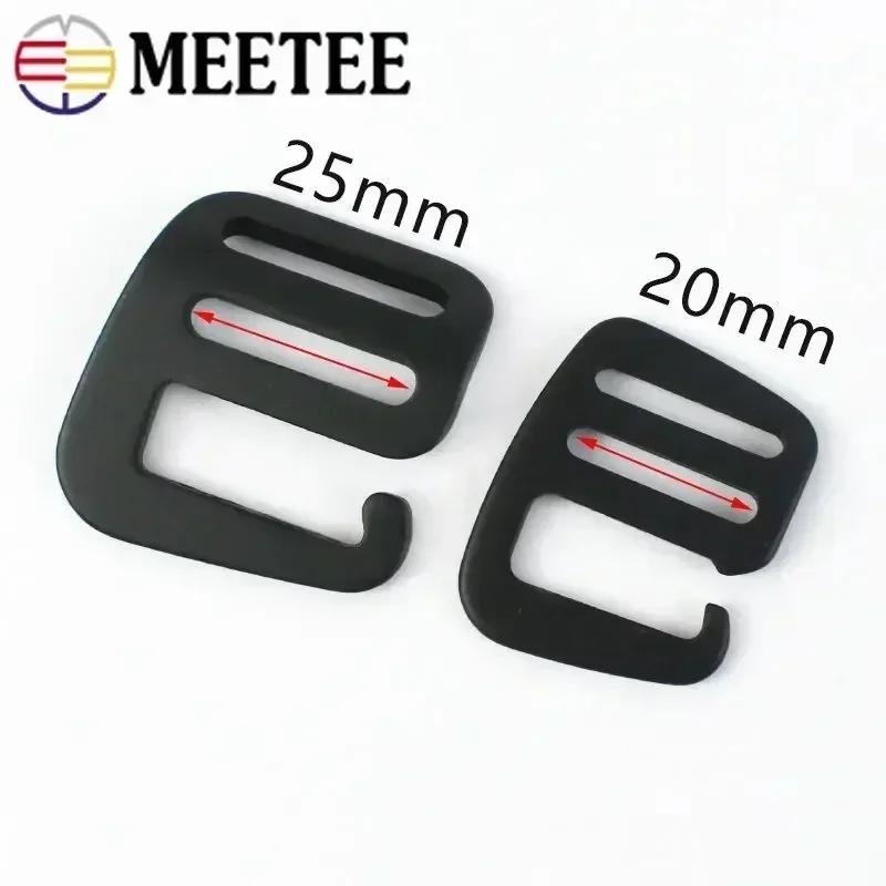 2-10 шт. Металлические пряжки-крючки Meetee G, 20/25 мм, тройная пряжка с ползунком, застежка для сумки, рюкзака, фурнитура для стропы, аксессуары