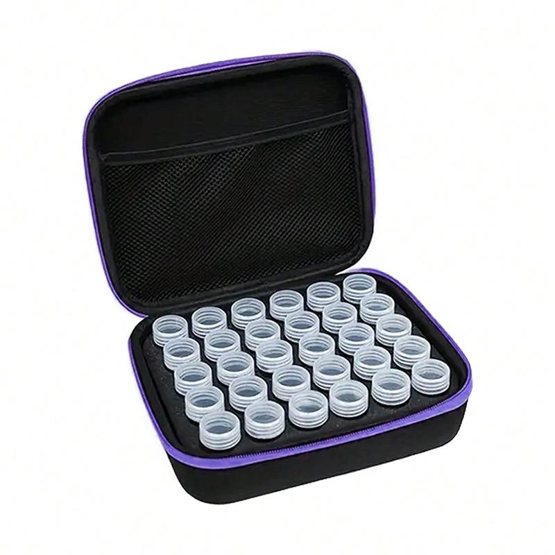 30 Bottle Diamond Painting Storage Box with Clear Individual Container for Nail Tools and Diamond Painting Accessories DIY Storage Kit