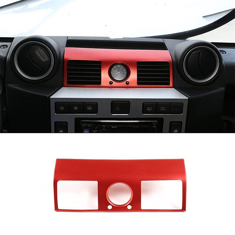 For Land Rover Defender 90 110 2008-2018 Aluminum Alloy Car Center Console Air Outlet Frame Cover Trim Sticker Car Accessories YU3