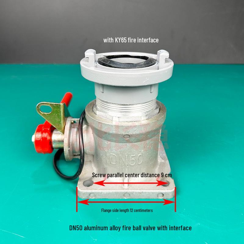 Fire Truck Water Inlet Ball Valve for Sprinkler and Tank Trucks, DN50/DN65