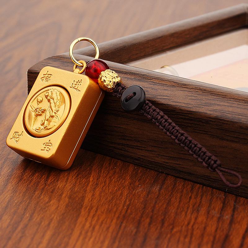 2025 Year of the Snake Spinning Key Charm Pendant for Men