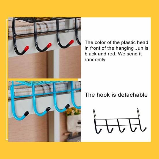 Металлическая подвесная стойка для хранения, крючки для корзины, держатель для книги, телефона, органайзер для кровати в общежитии