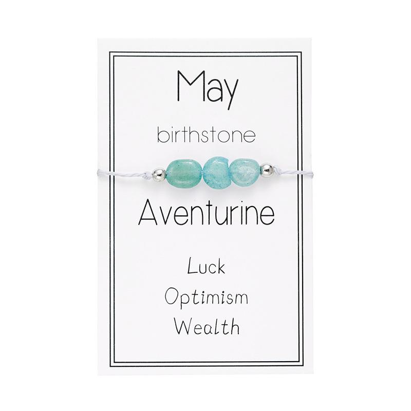 Новый плетеный браслет с кристаллами и камнями на день рождения - женский браслет из бумажной карты