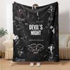 1pc Blanket - Devil's Night Print Design,Lightweight Blanket for Sofa,Bed- Soft &Warm,Gift for All Seasons